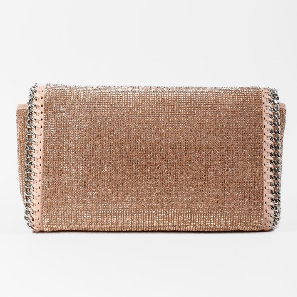 Stella McCartney Pink Rhinestones Falabella Crossbody Flap - Picture 4 of 13